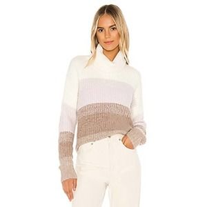 Splendid Fireside Striped Turtle Neck Sweater Size Small